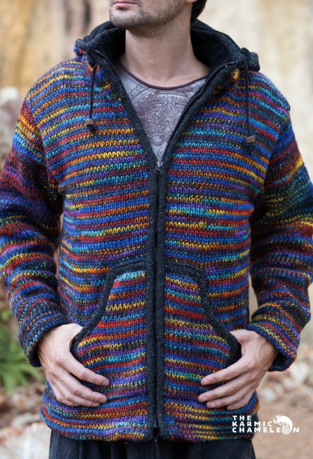 Handwoven Woolen Sweater Hoodie – Warm, Stylish, and Ethically Made by Anitya – Premium Winter Wear for Women