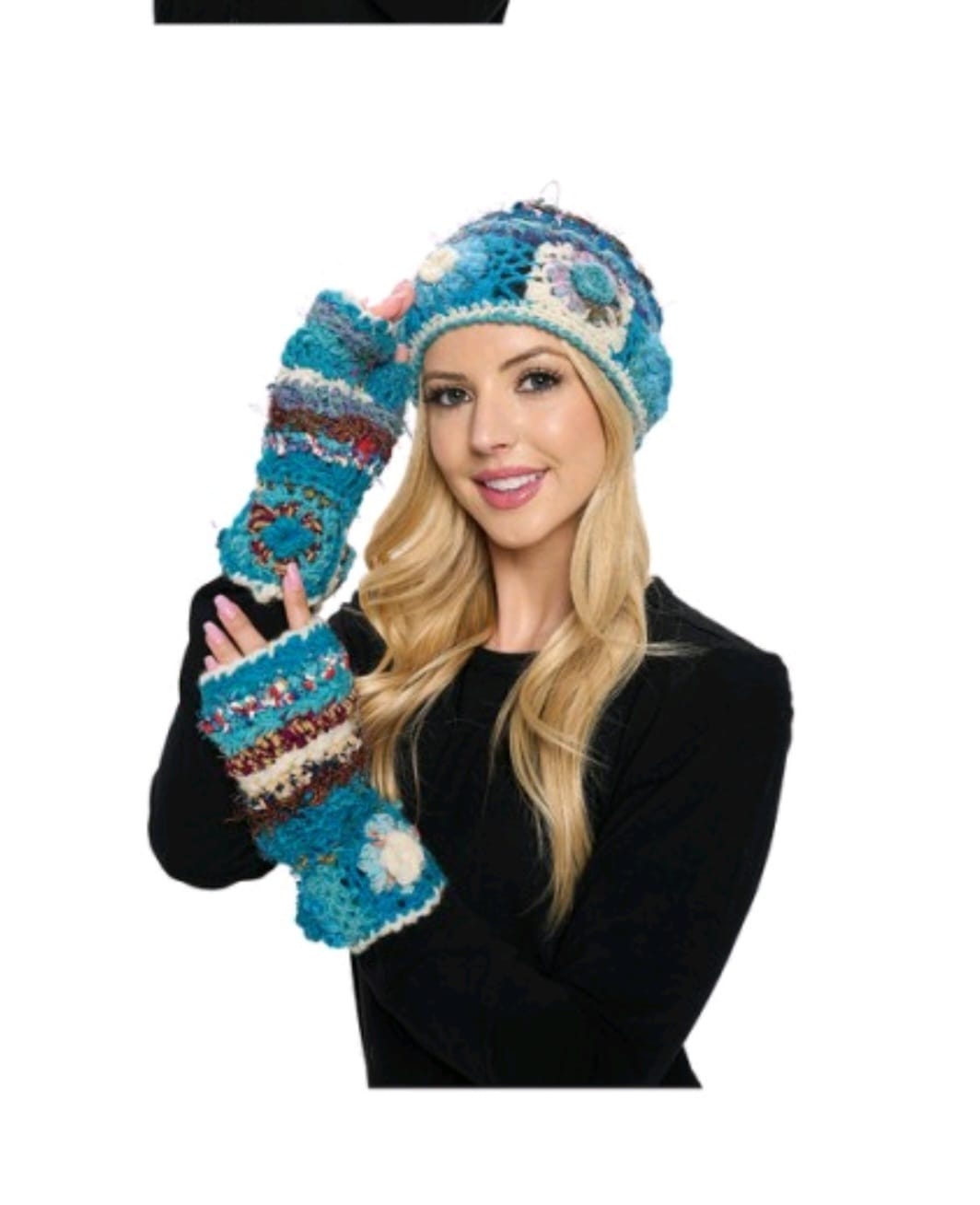 Handwoven Woolen Handwarmers – 100% Wool Artistic Design by Anitya – Soft, Warm, and Unique Winter Accessories