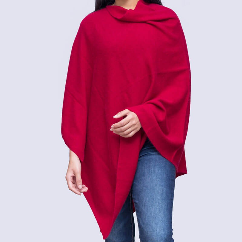 100% Cashmere Poncho for Women – Lightweight, Luxury Wrap by Anitya – Soft, Cozy, and Elegant, Available in Multiple Colors