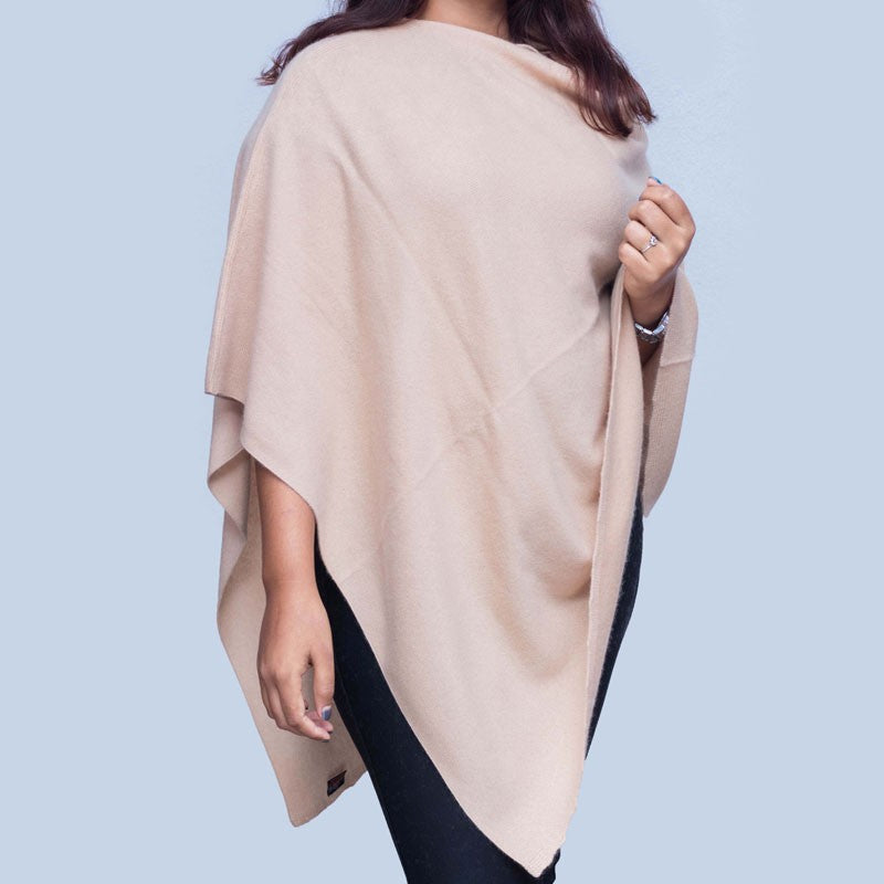 100% Cashmere Poncho for Women – Lightweight, Luxury Wrap by Anitya – Soft, Cozy, and Elegant, Available in Multiple Colors