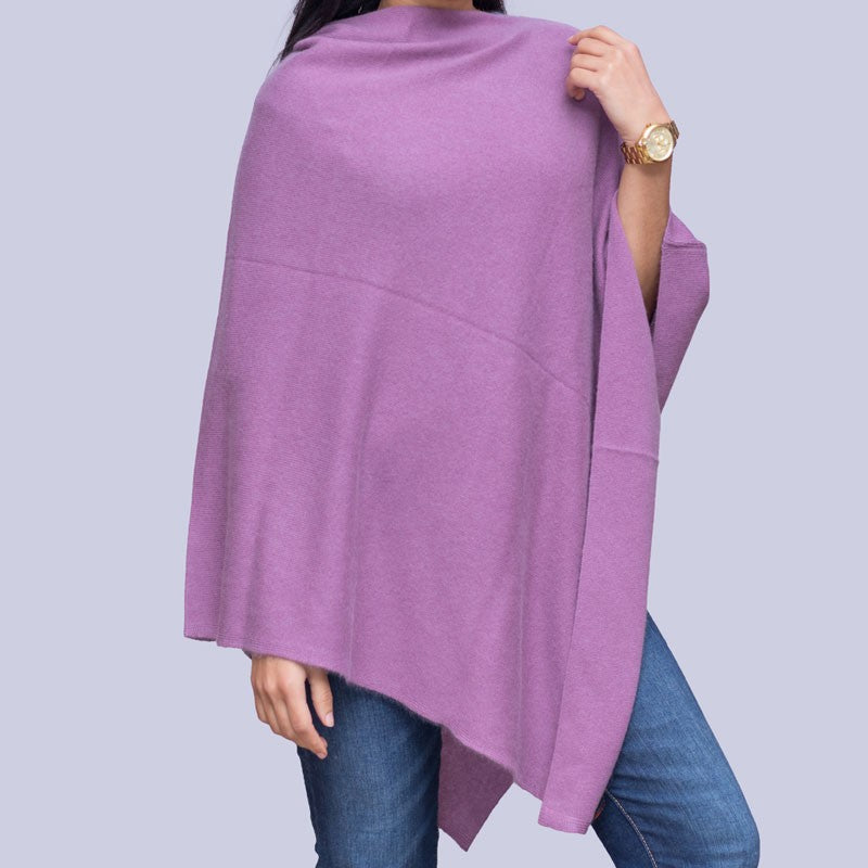 100% Cashmere Poncho for Women – Lightweight, Luxury Wrap by Anitya – Soft, Cozy, and Elegant, Available in Multiple Colors