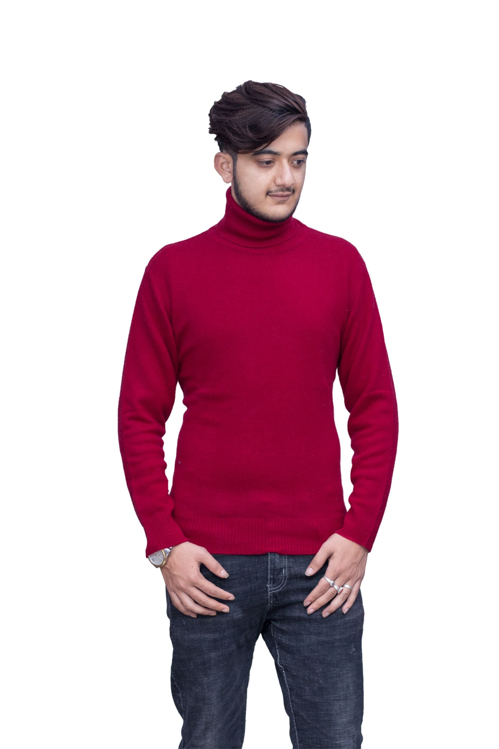 Luxury 100% Cashmere Crew Neck Sweater for Men – Soft Lightweight Knit | Handmade Ethical Fashion from Nepal