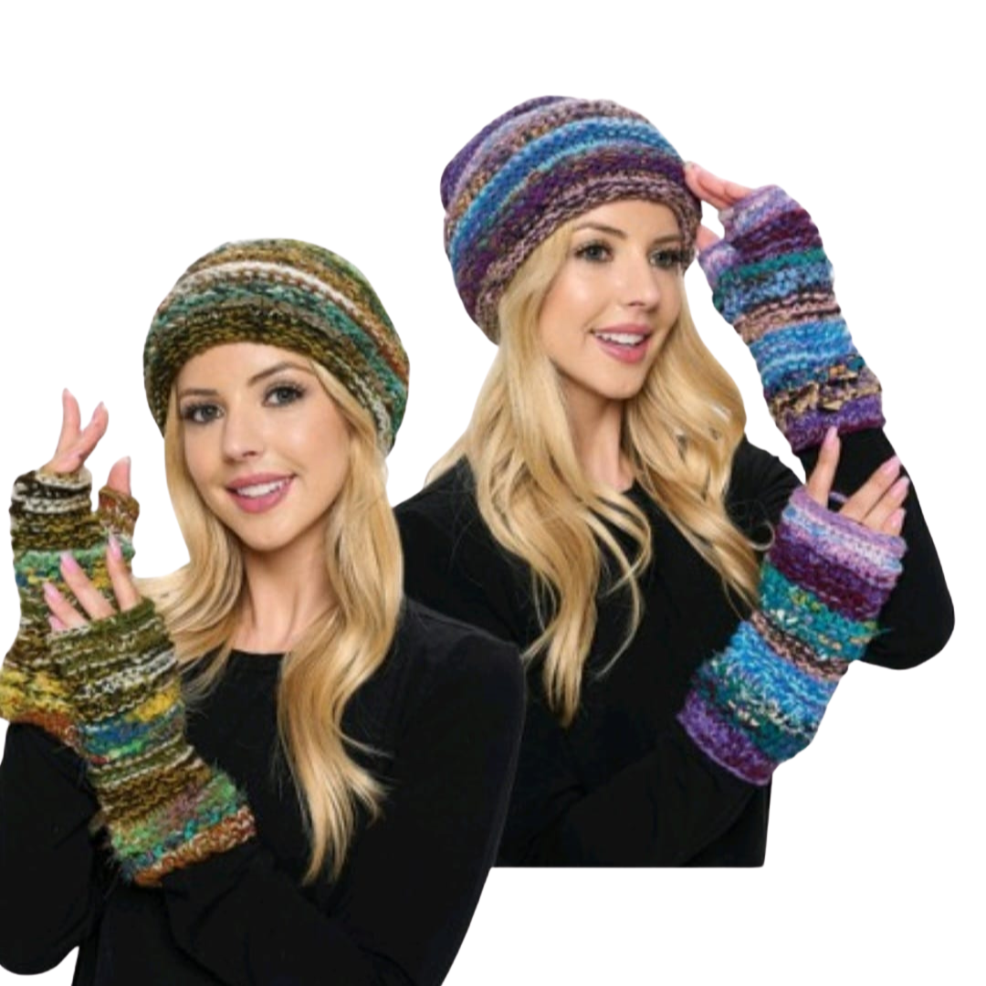 Handwoven Woolen Handwarmers – 100% Wool Artistic Design by Anitya – Soft, Warm, and Unique Winter Accessories