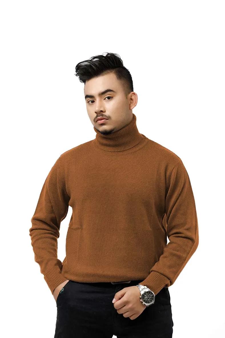 Luxury 100% Cashmere Crew Neck Sweater for Men – Soft Lightweight Knit | Handmade Ethical Fashion from Nepal
